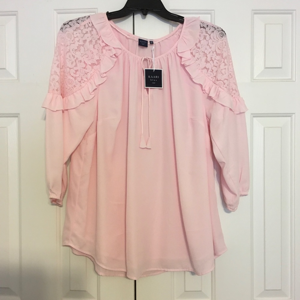 KAARI Blue Curvy Blouse